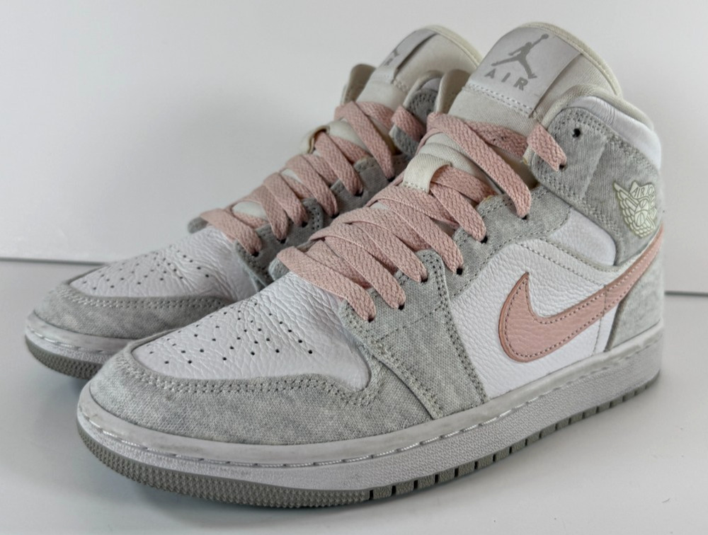 Nike Air Jordan 1 Mid SE Light Iron Ore Pink White Women's 8 DN4045-001